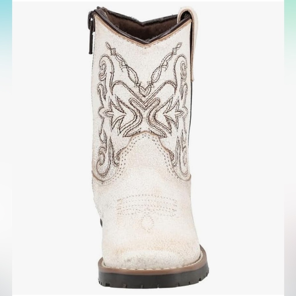 Kids White Western Cowboy Boots - Picture 2 of 6